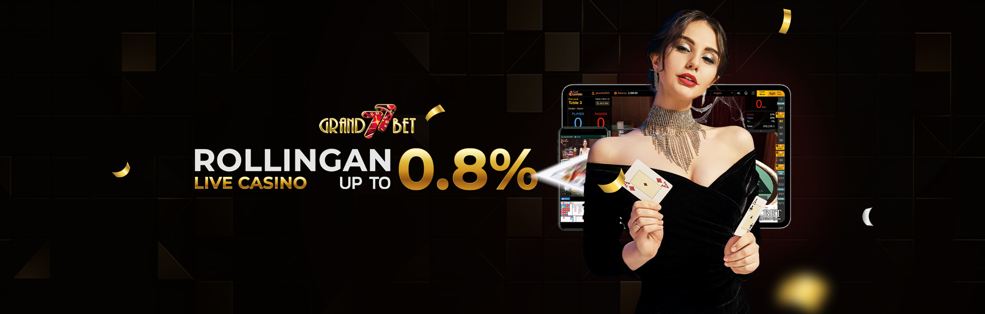 BONUS ROLLINGAN CASINO S/D 0.8 % TOTAL TO