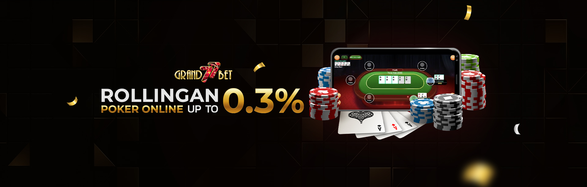 BONUS ROLLINGAN POKER S/D 0.3% TOTAL TO